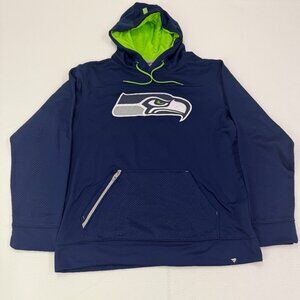 Seattle Seahawks Hoodie Mens Large NFL Football Fanatics Pullover Big Logo
